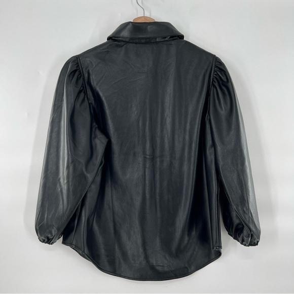 MAISON Cinqcent faux leather long sleeves top - Picture 2 of 4